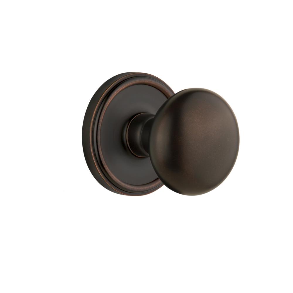 Grandeur by Nostalgic Warehouse GEOFAV Privacy Knob - Georgetown Rosette with Fifth Avenue Knob in Timeless Bronze